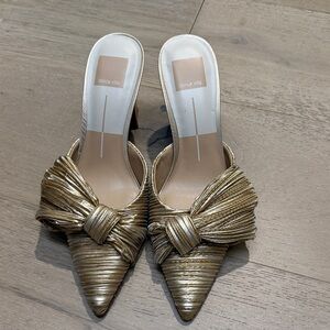 Dolce Vita Nerina Metallic Ribbon Mule Pump